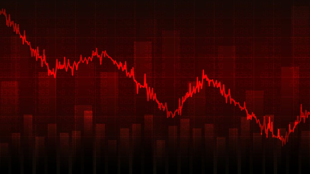 falling stocks graphic