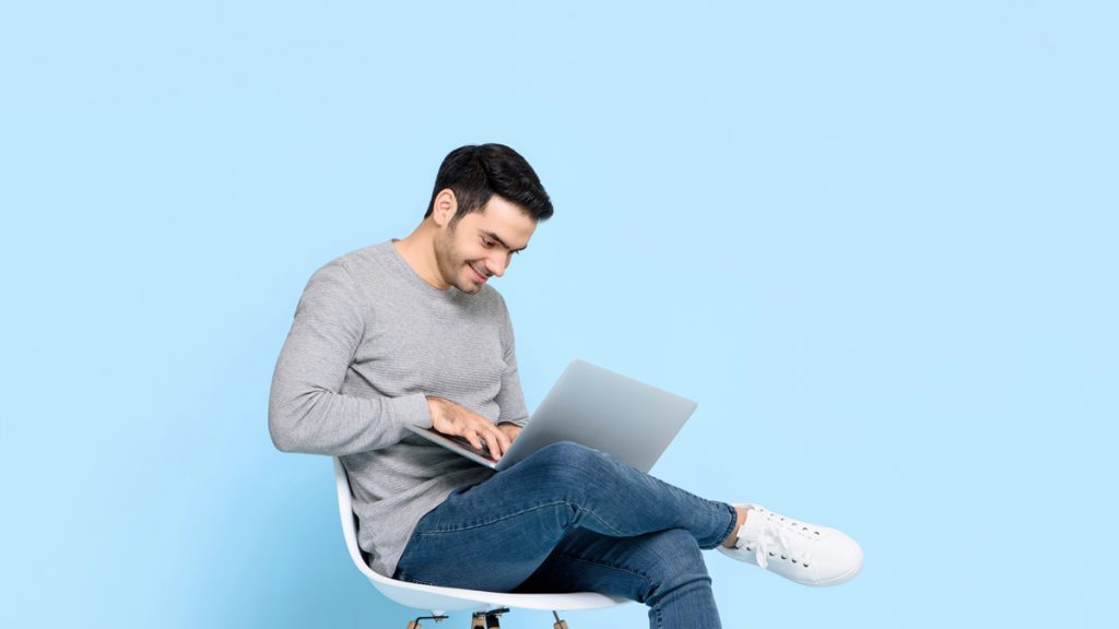 man on laptop