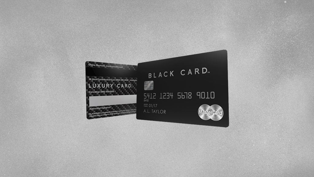 Luxury Black credit card