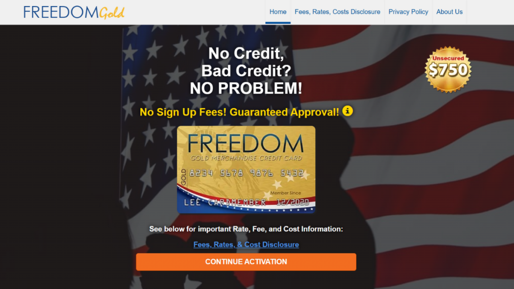 Freedom Gold card