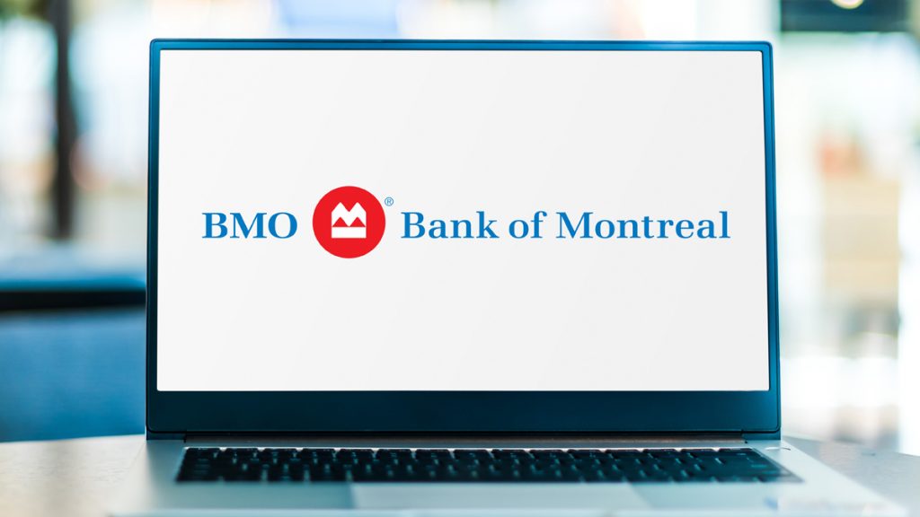 BMO logo on laptop
