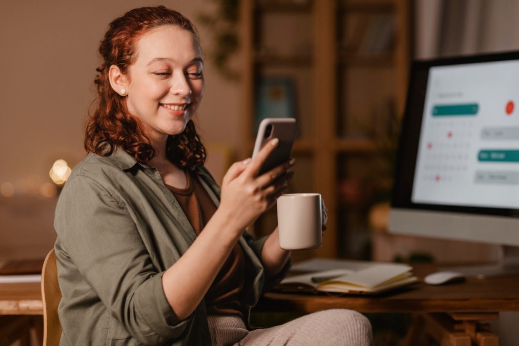 woman using smatrphone