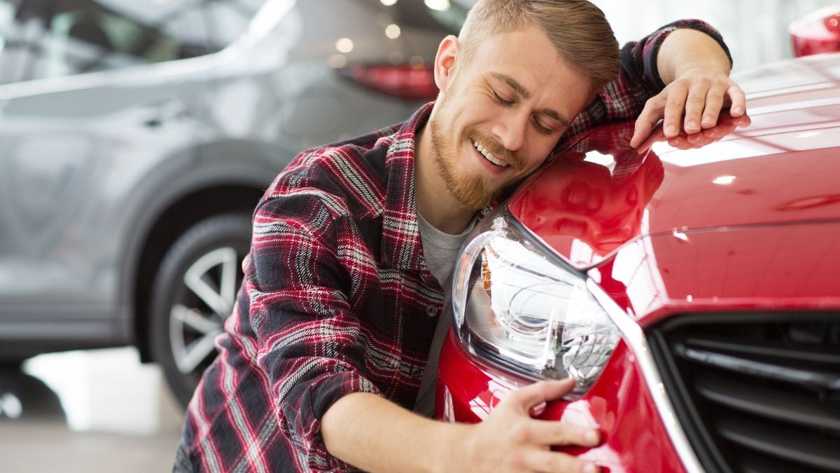 man and car