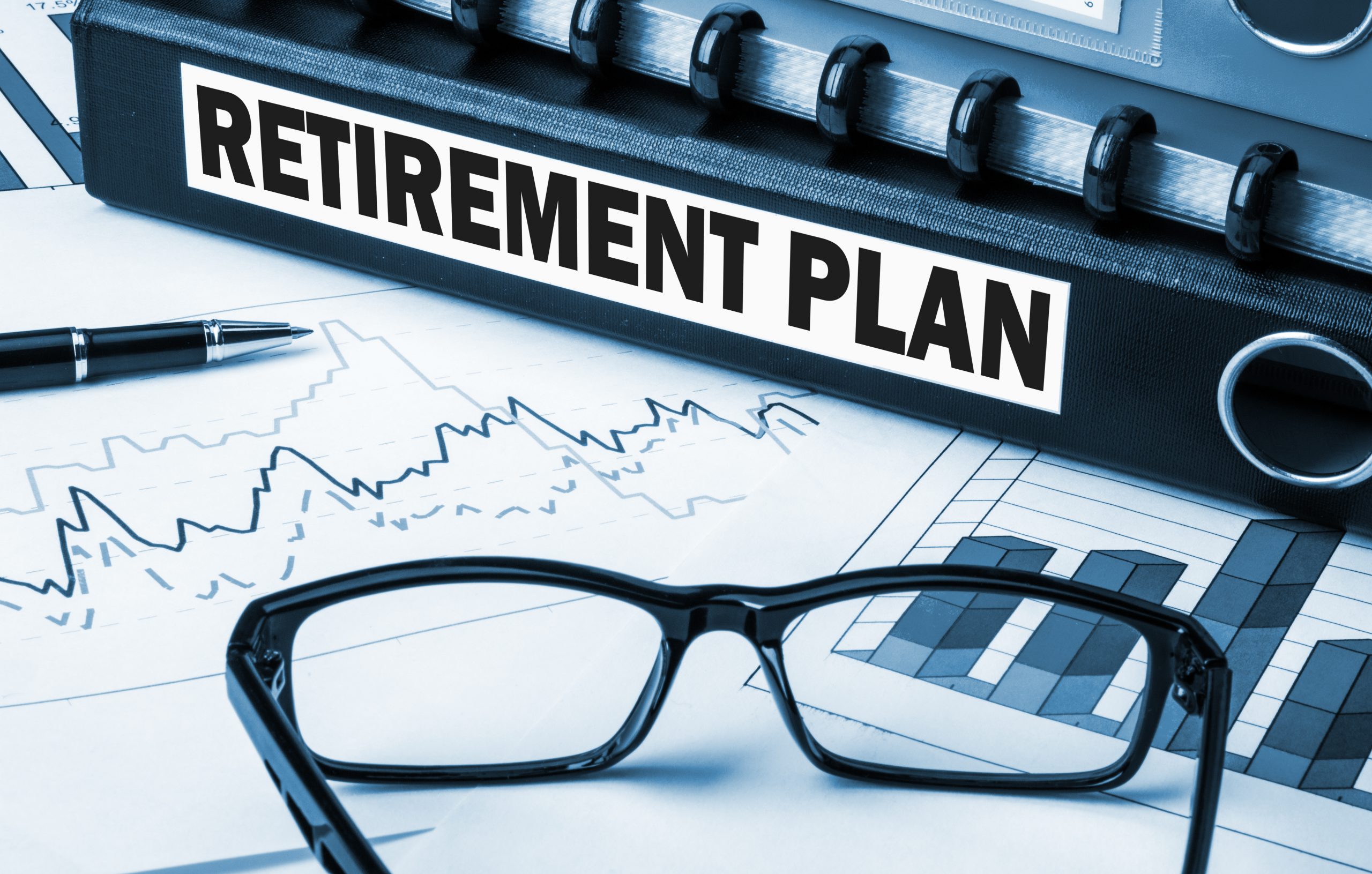 retirement plan label on document folder