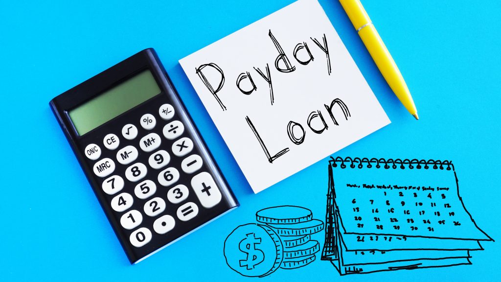 Payday loan is shown using the text