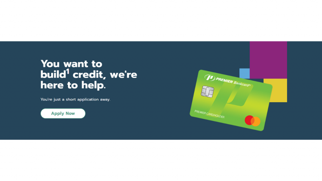 PREMIER Bankcard® Secured Credit Card application